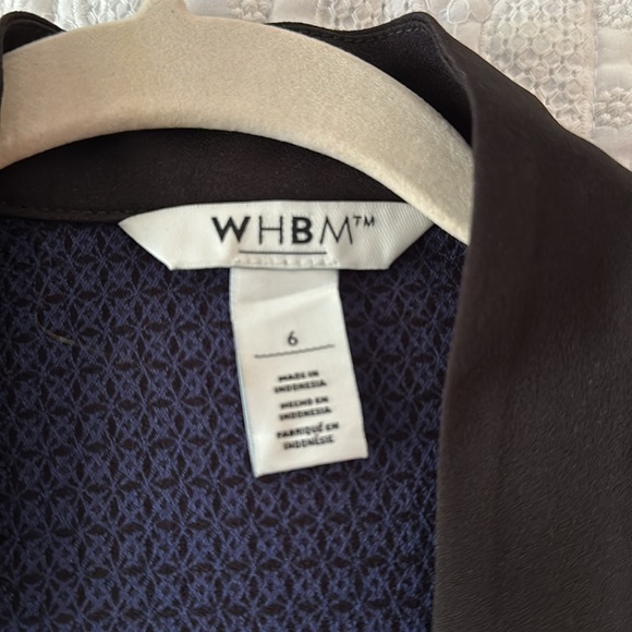 WHBM blazer navy and black size 6 - Picture 2 of 5